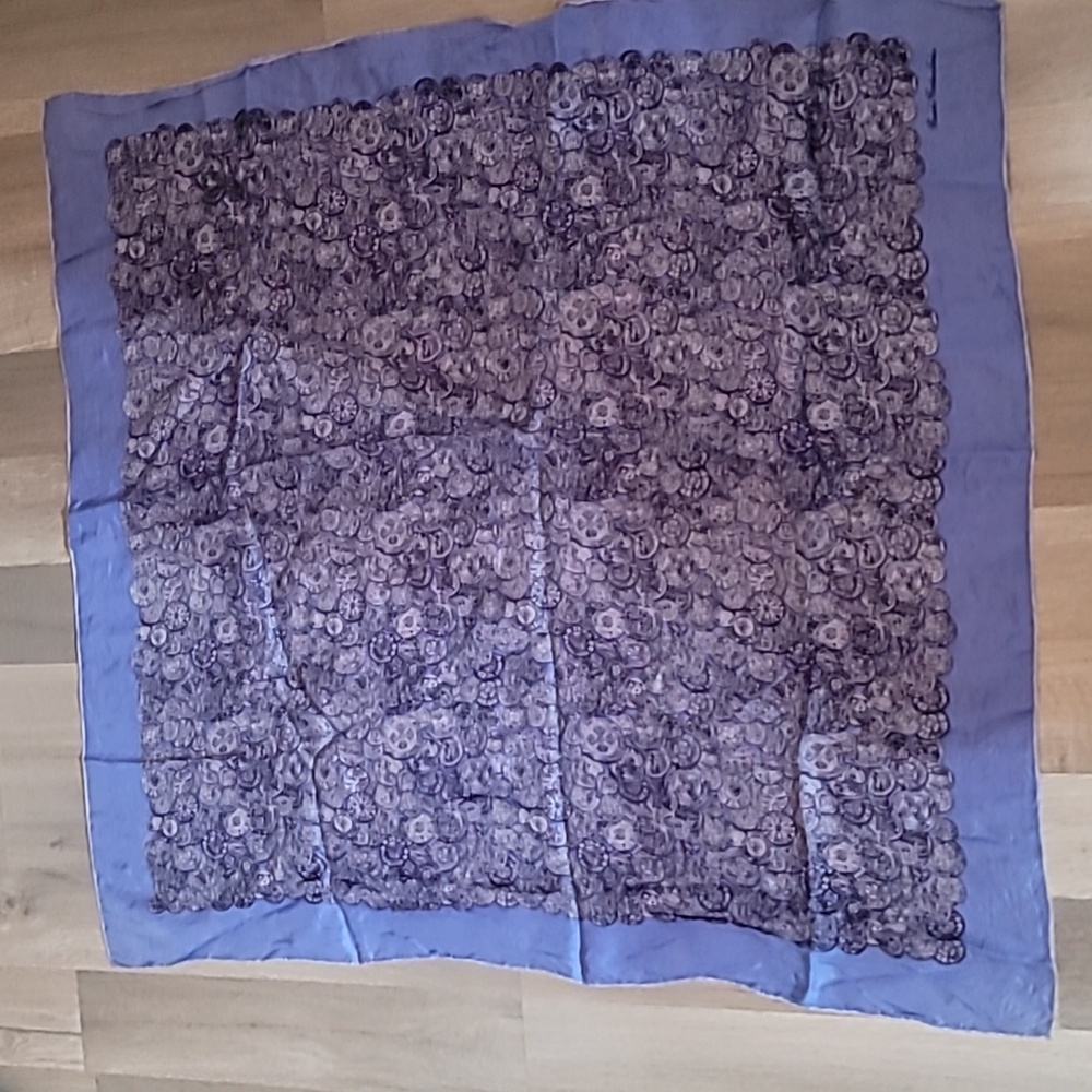 Vintage 1950’s BROOKE CADWALLADER SILK Scarf "Coins" - Picture 5 of 5